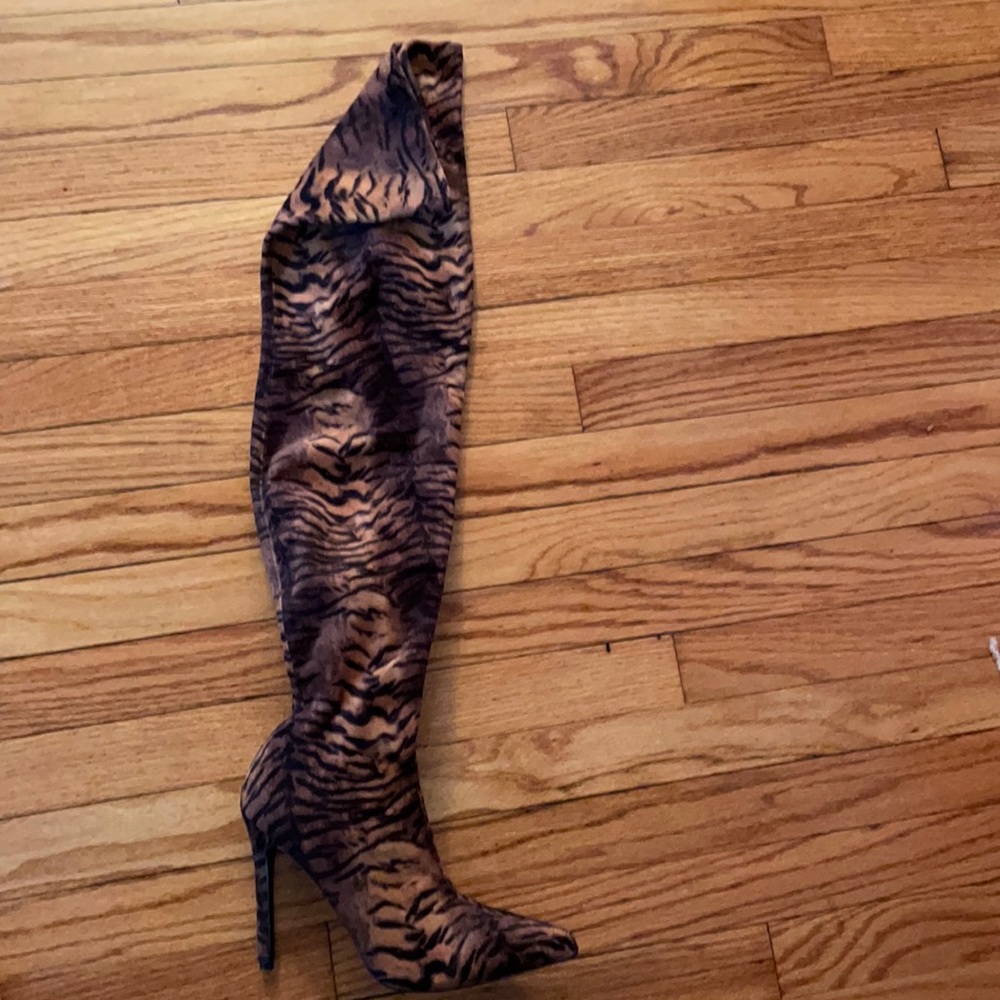 Leopard Thigh high boots BRAND NEW IN BOX